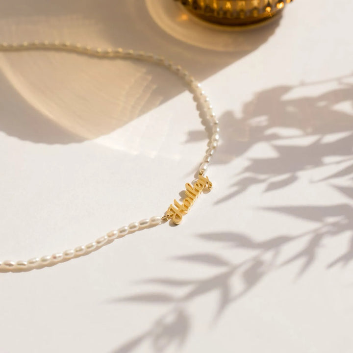 PERSONALIZED NECKLACE WITH FRESHWATER PEARLS