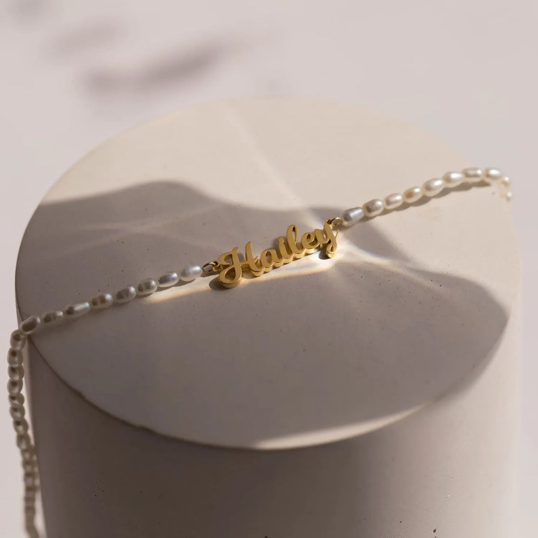 PERSONALIZED NECKLACE WITH FRESHWATER PEARLS