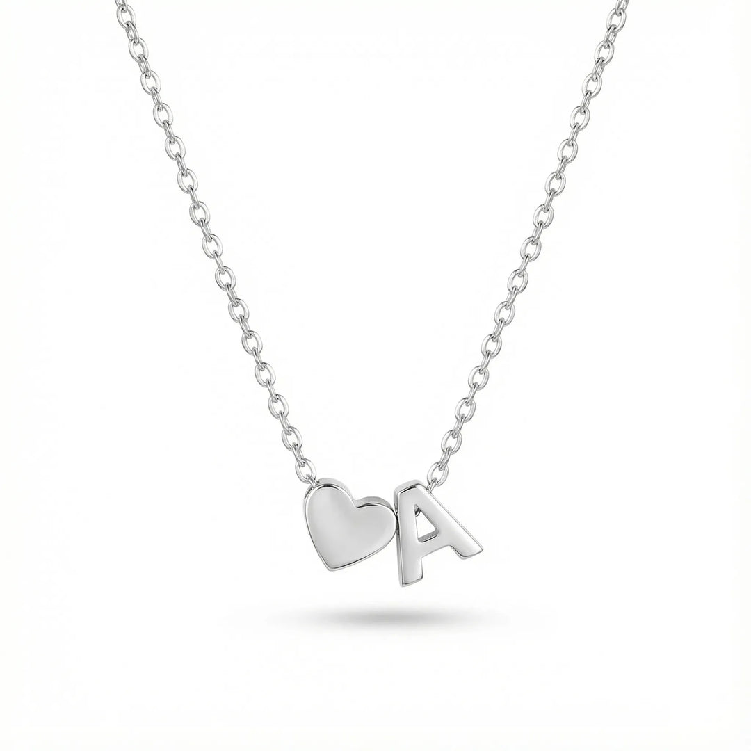 HEART NECKLACE WITH INITIAL