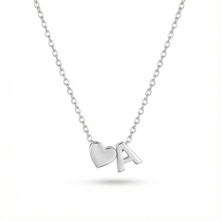HEART NECKLACE WITH INITIAL