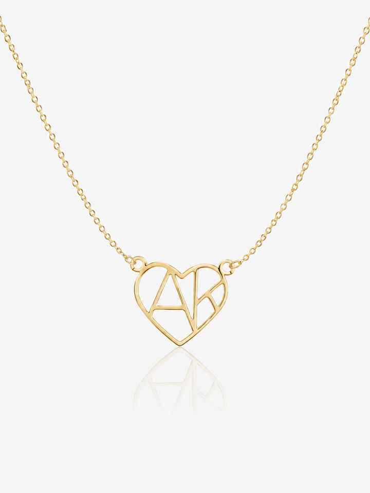 NECKLACE WITH A HEART AND AN INITIAL