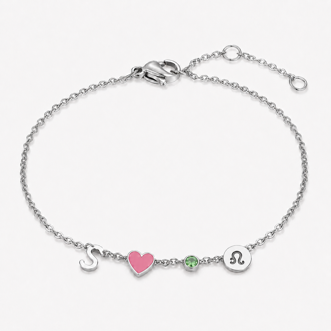 HEART BRACELET WITH INITIAL