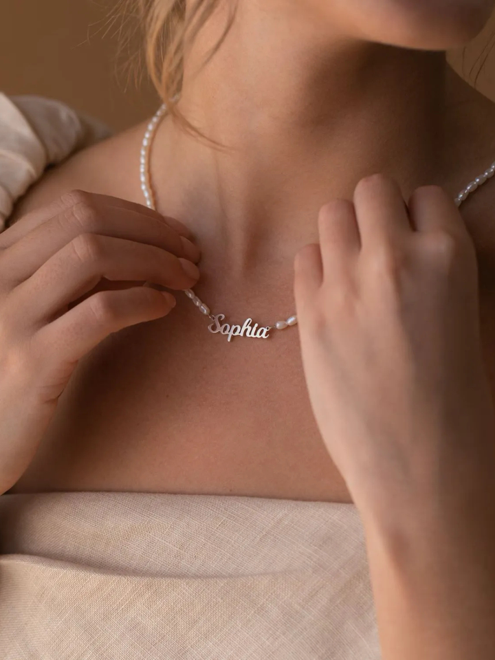 PERSONALIZED NECKLACE WITH FRESHWATER PEARLS
