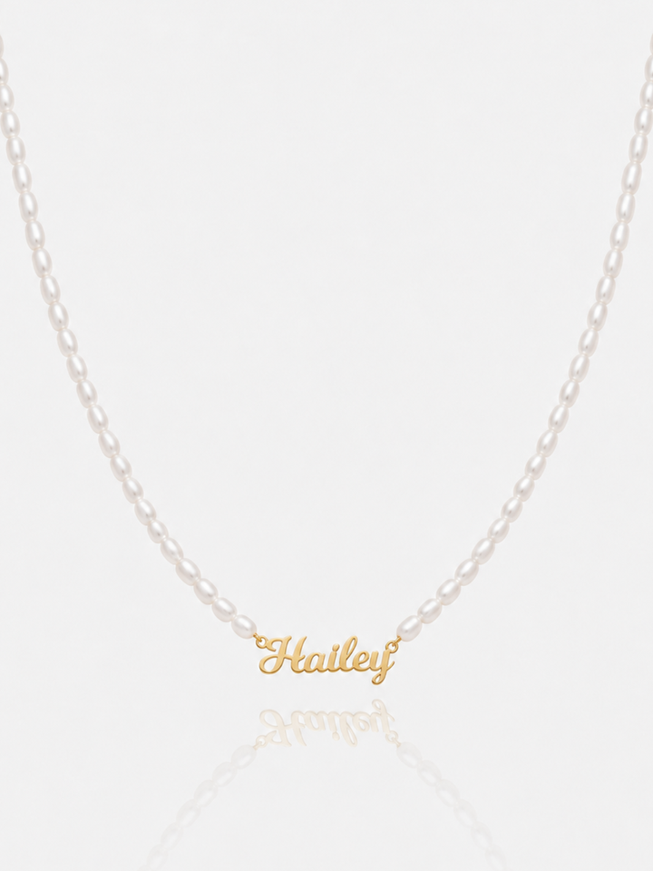 PERSONALIZED NECKLACE WITH FRESHWATER PEARLS