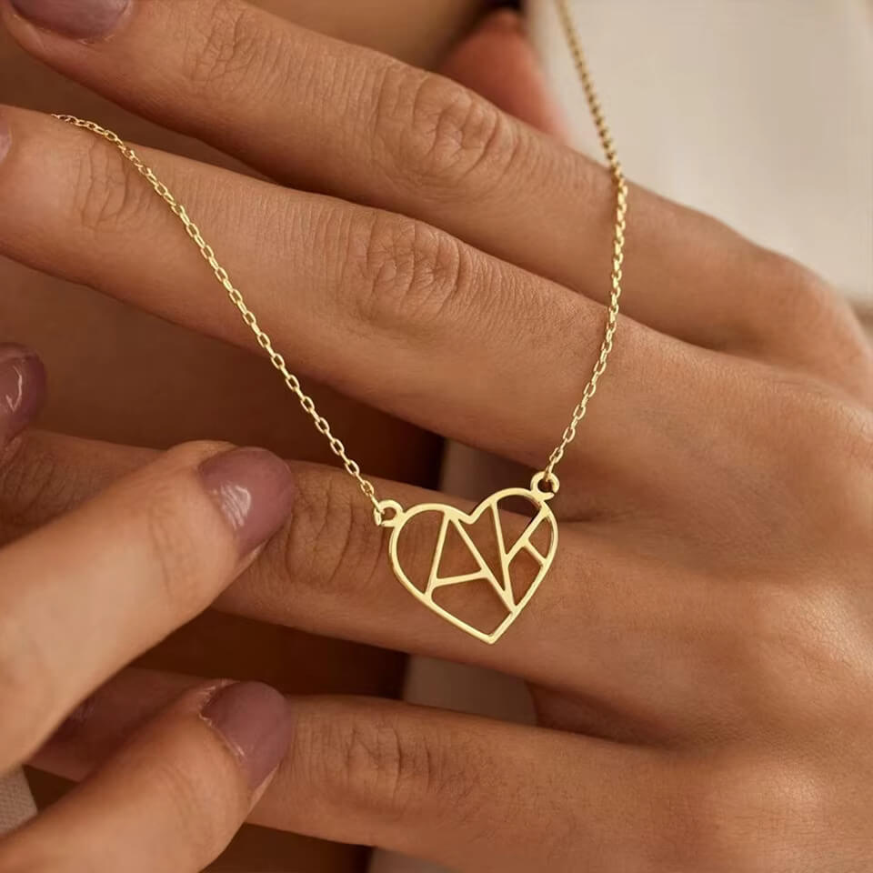 NECKLACE WITH A HEART AND AN INITIAL
