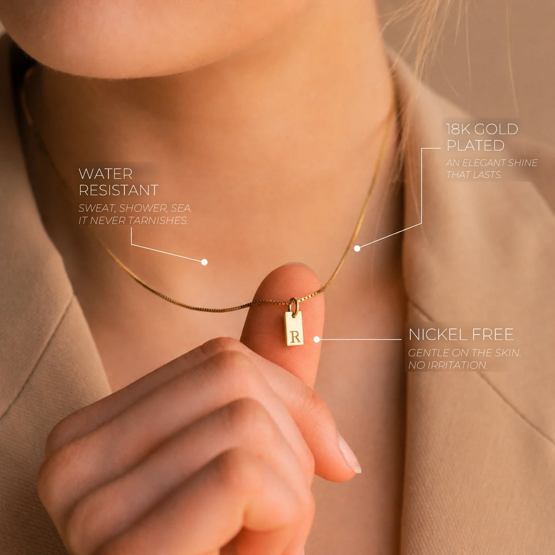 Water resistant, 18k gold plated and nickel free
