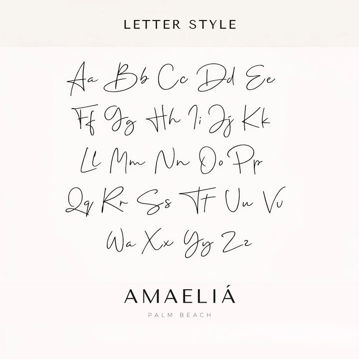 Letter style: the alphabet in the script used for this piece